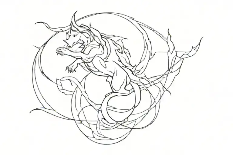 another in the fire tattoo design idea