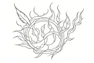 another in the fire tattoo design idea