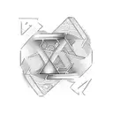 letters A, B, L, P tattoo design idea