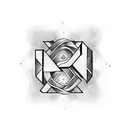 letters A, B, L, P tattoo design idea