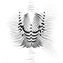 striped hawk tail feather tattoo design idea