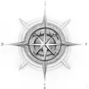 An intricate compass surrounded by iconic Lord of the Rings locations, representing the journey of a quality engineer tattoo design idea