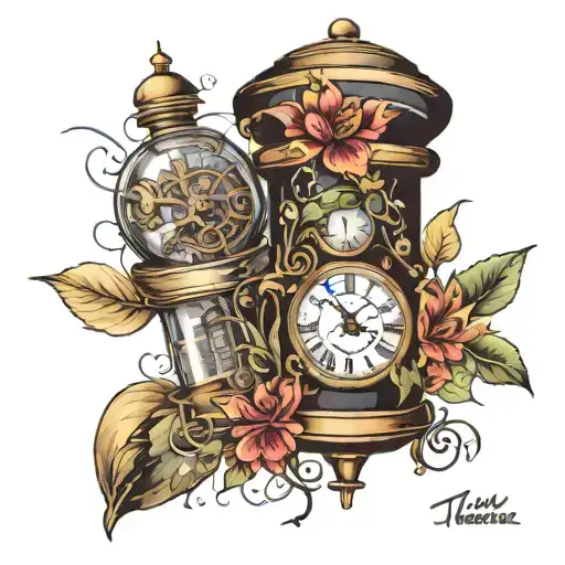 time capsules tattoo design idea