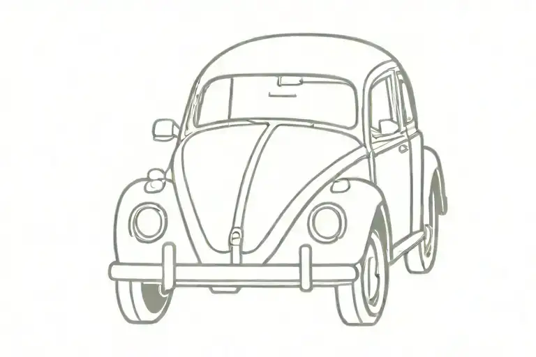 volkswagen bettle tattoo design idea