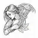 girl being choked bondage tattoo design inspired tattoo design idea