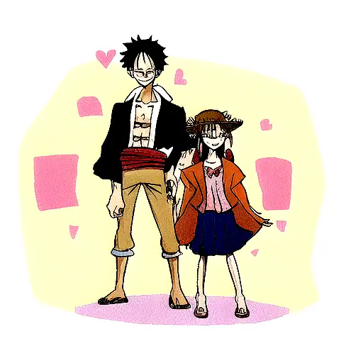 luffy and Zoro  tattoo design idea