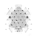 prime number cartesian plane, geometry, plant life, human existence, dots, fade, soft, dark angular contrast tattoo design idea