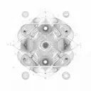 prime number cartesian plane, geometry, plant life, human existence, dots, fade, soft, dark angular contrast tattoo design idea