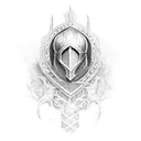 medieval knight tattoo design idea