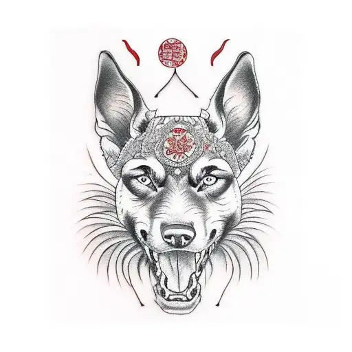 malinois tattoo design idea