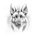 malinois tattoo design idea