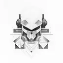 Putin Cyberpunk tattoo design idea