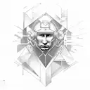Putin Cyberpunk tattoo design idea
