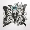 butterfly metamorphosis process tattoo design idea