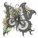 butterfly metamorphosis process tattoo design idea