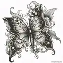 butterfly metamorphosis process tattoo design idea