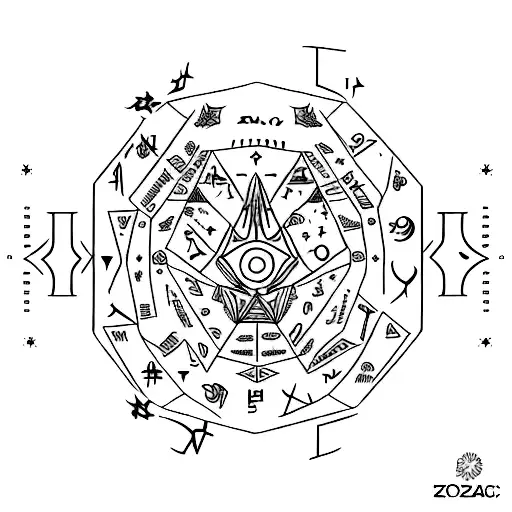 zodiac starsign with noah 19-11-21 written inside it tattoo design idea