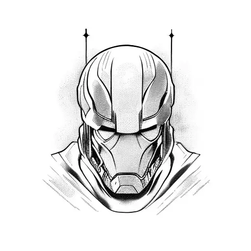 thanos no helmet  tattoo design idea