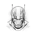 thanos no helmet  tattoo design idea