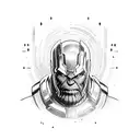 thanos no helmet  tattoo design idea