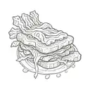 Eat bacon tattoo design idea