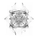 Carpenters square and lily tattoo design idea