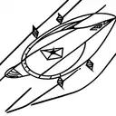 line starship enterprise tattoo design idea