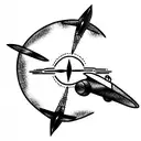 line starship enterprise tattoo design idea