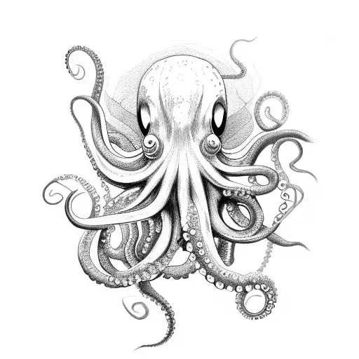octopus with tentacles tattoo design idea