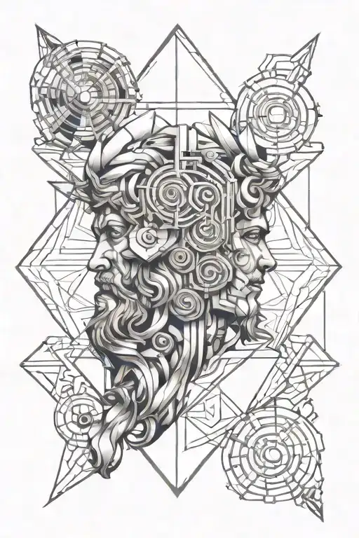 greek god atlas tattoo design idea