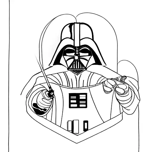 vader lightsaber duel with luke on death star tattoo design idea