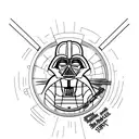 vader lightsaber duel with luke on death star tattoo design idea