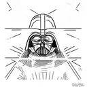 vader lightsaber duel with luke on death star tattoo design idea