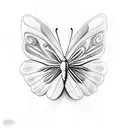 small butterfly in memory of mother tattoo design idea