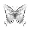small butterfly in memory of mother tattoo design idea