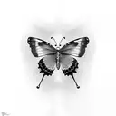 small butterfly in memory of mother tattoo design idea