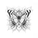 small butterfly in memory of mother tattoo design idea