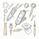 Cellphone Repair Tools tattoo design idea