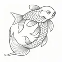 koi fish tattoo design idea