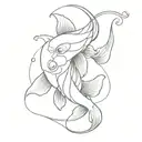 koi fish tattoo design idea