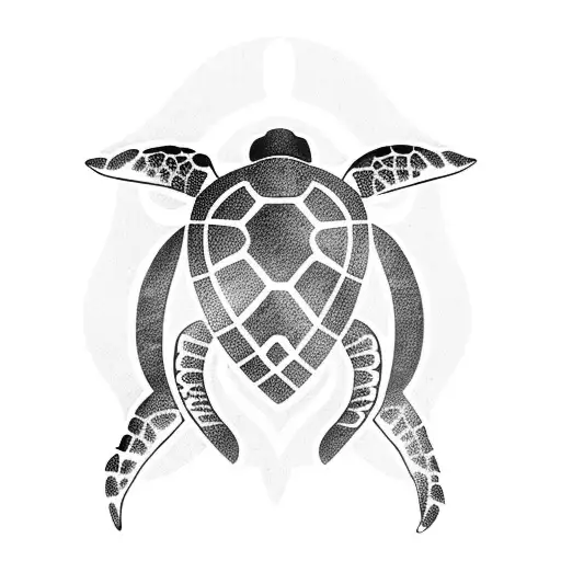 Tribal turtle wheel tattoo style Royalty Free Vector Image