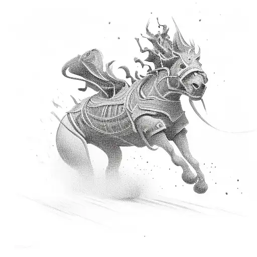 Runner and Fire tattoo design idea