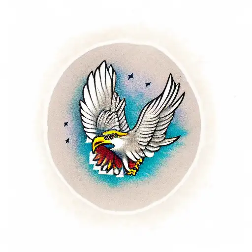 bald eagle Aarakocra archer tattoo design idea