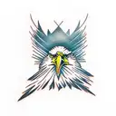 bald eagle Aarakocra archer tattoo design idea