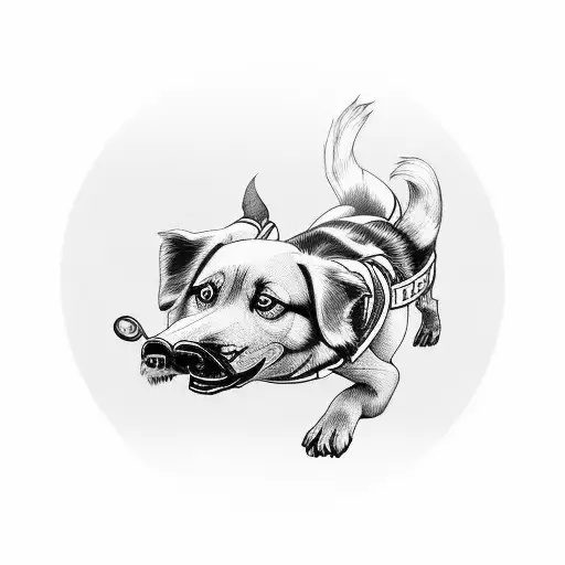 fu dog tattoo design idea