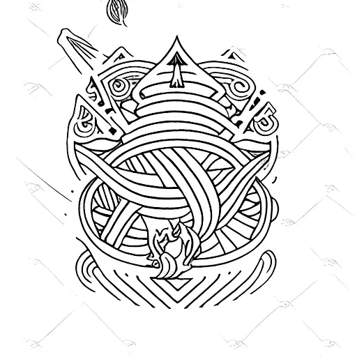 ace of cups tarot card tattoo design idea