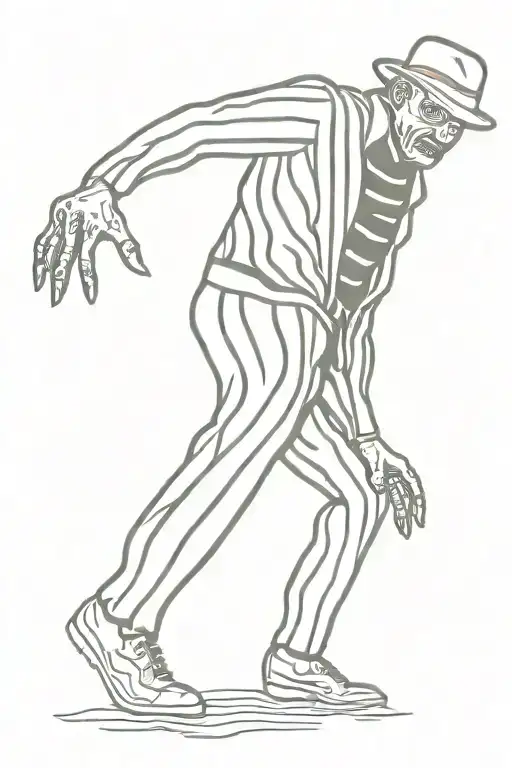 Freddy Krueger tripping tattoo design idea