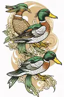 mallards tattoo design idea