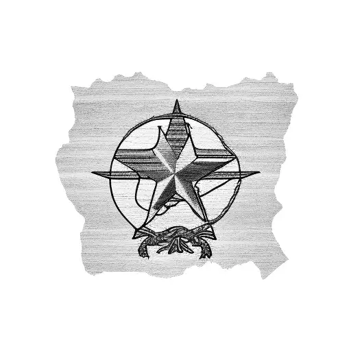 Texas flag with state of Illinois  tattoo design idea