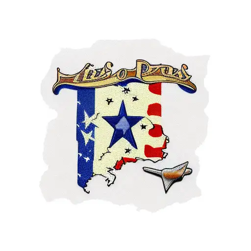 illinois with Texas flag tattoo design idea